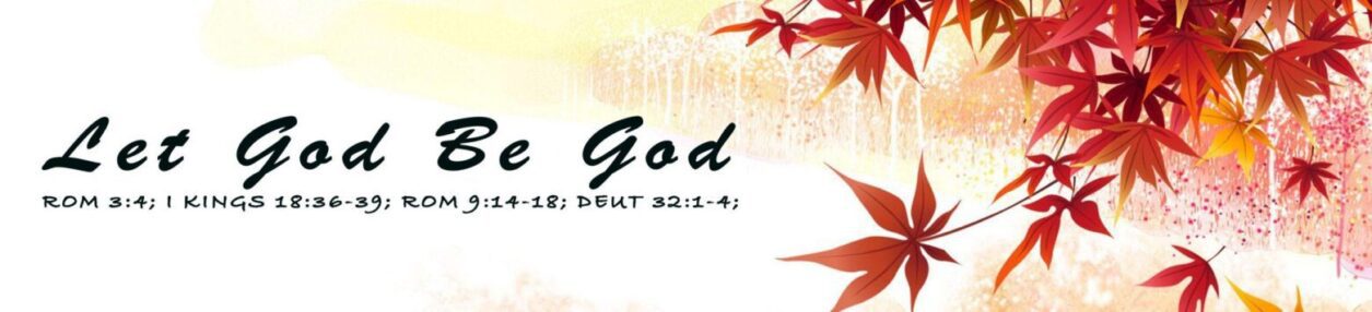 You are currently viewing Let God Be God