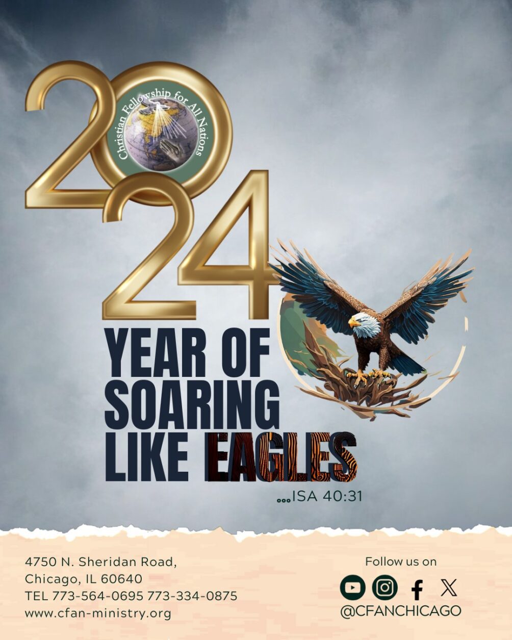 2024 Year Of Soaring Like Eagles - Sticker 6