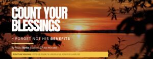 Count Your Blessings– FORGET NOT HIS BENEFITS By Pastor Ronke Adetunji