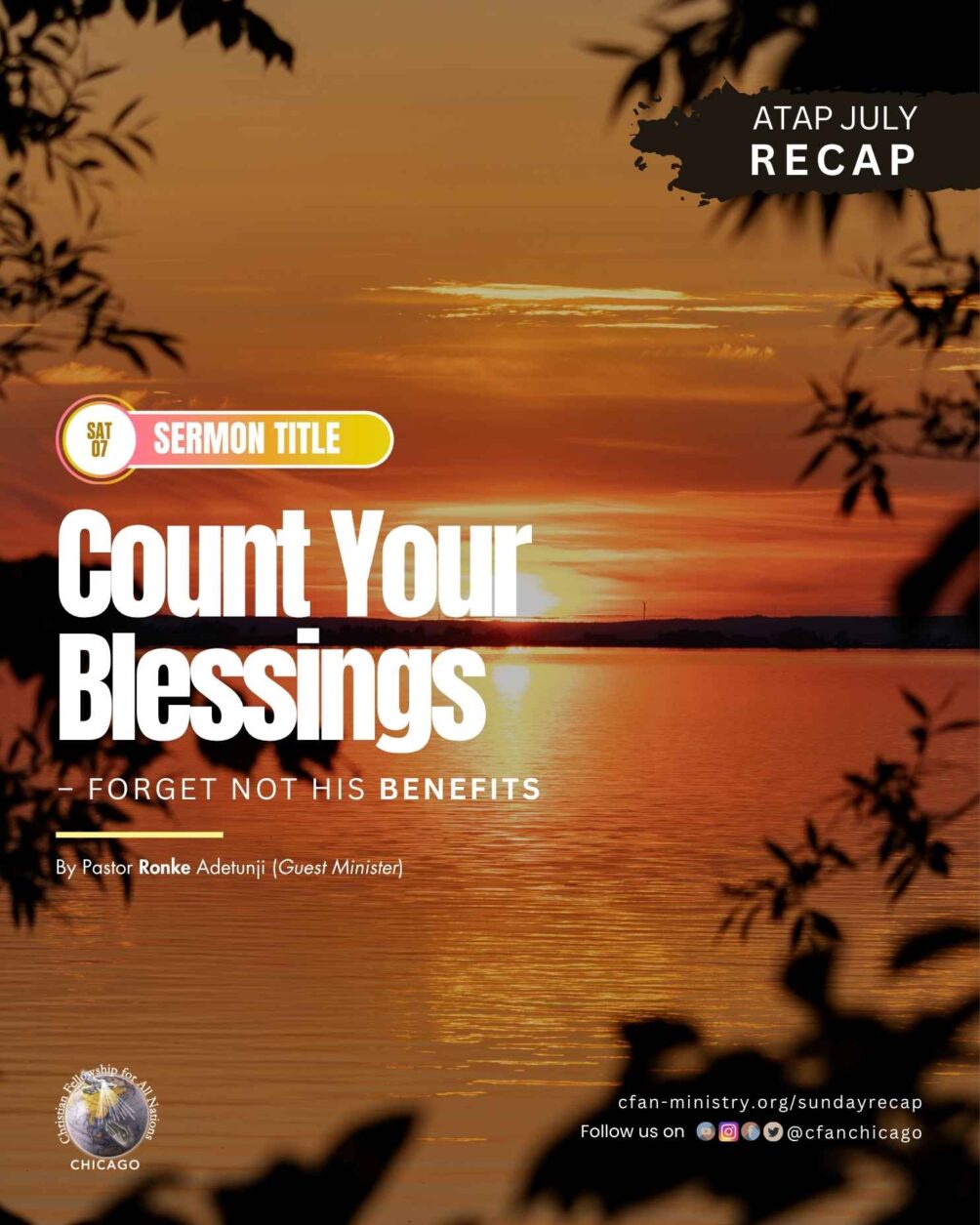 Count your blessings – FORGET NOT HIS BENEFITS By Pastor Ronke Adetunji