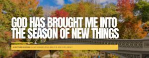 God Has Brought Me Into The Season of New Things