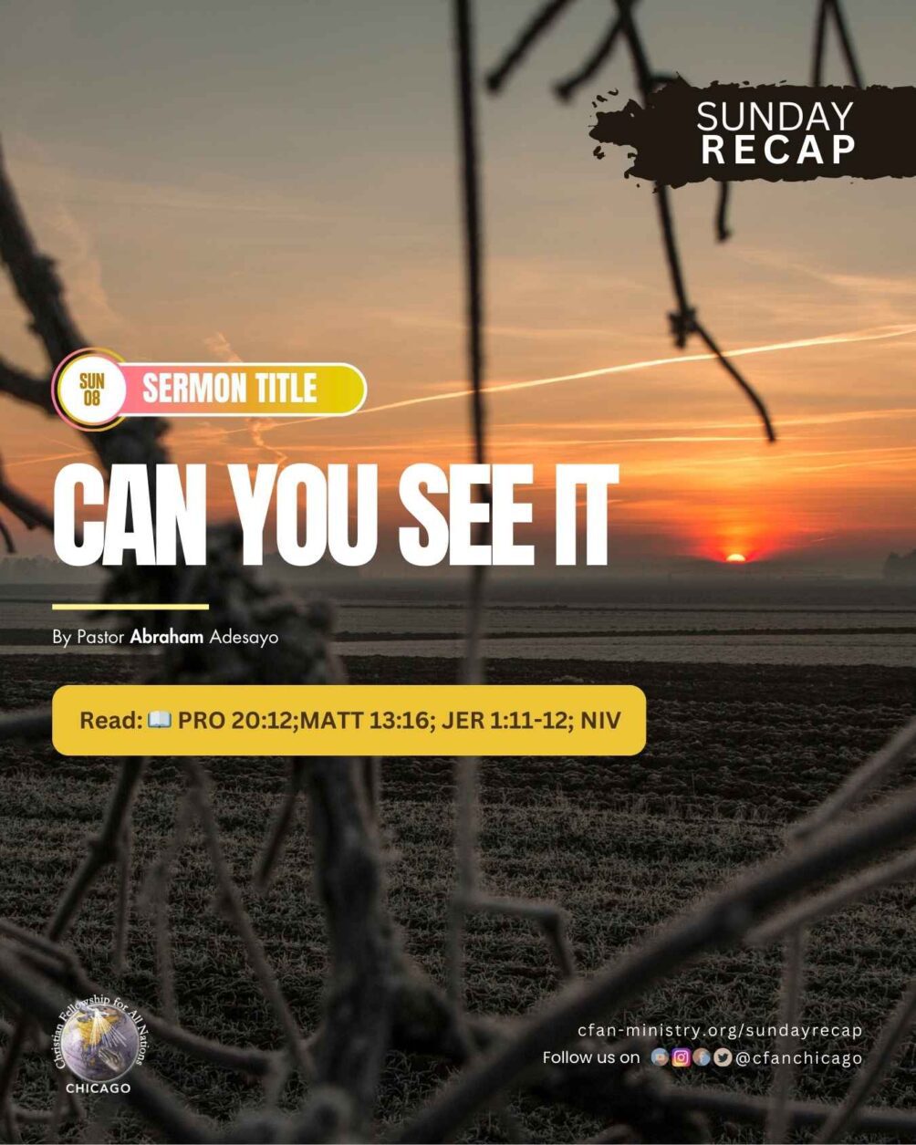 Can You See It by Pastor Abraham Adesayo