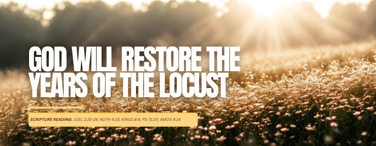 God Will Restore The Years Of The Locust